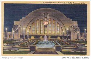 Ohio Cincinnati Union Terminal At Nigtht