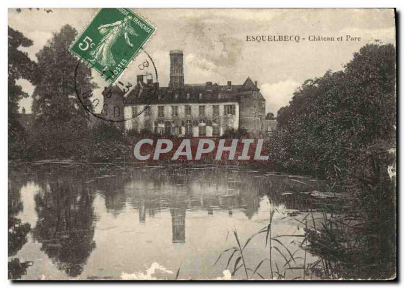 Old Postcard Esquelbecq Castle and Park