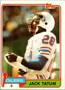 1981 Topps Football Card Jack Tatum Houston Oilers sk10343