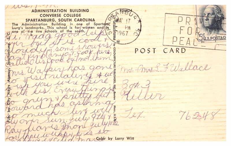 Postcard SCHOOL SCENE Spartanburg South Carolina SC AR2392