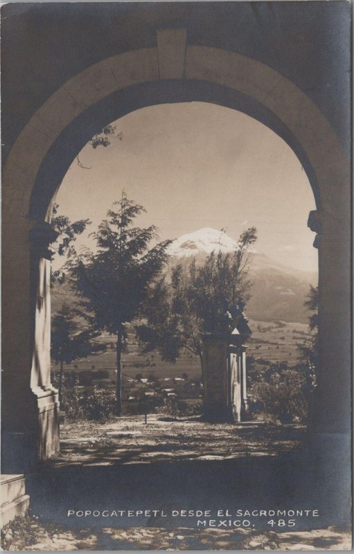 RPPC Postcard Popocatepetl Desde El Sacramente Mexico