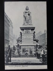 Yorkshire SHEFFIELD Victoria Memorial c1911 Old Postcard