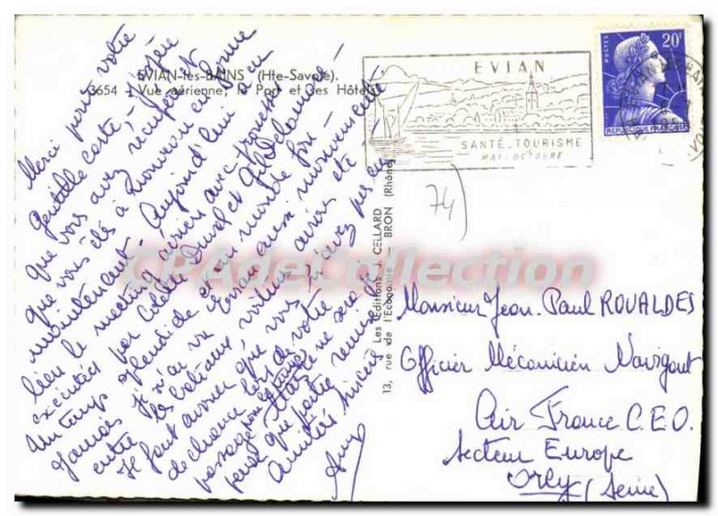 Modern Postcard Evian Les Bains Panoramic