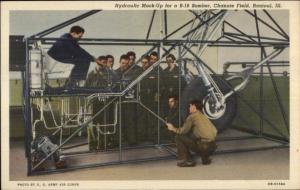 Rantoul IL Chanute Field B-18 Bomber Training LINEN Postcard