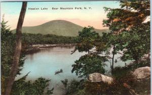 BEAR MOUNTAIN PARK, NY   HESSIAN LAKE   c1930s  Handcolored   Postcard