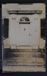 Door of a Home - From Labbie's Picture Shop, Wiscasset, ME - RPPC (Azo)