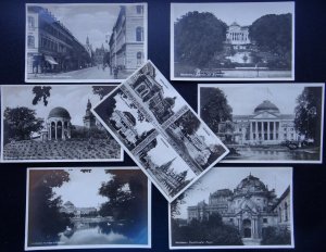 German Collection 7 x WIESBADEN Views c1920's RP Postcard by Viktor Pallmann