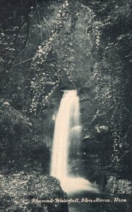 Vintage Postcard 1910's Rhenal Waterfall Glen Mona Isle of Man England UK