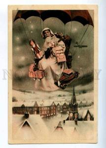 233381 NEW YEAR Santa Claus PARACHUTE Car Vintage POLAND PC