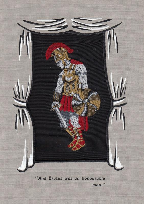 Beatrice Julius Caesar Jacquard Silk Woven Crafts Coventry Rare Antique Card ...