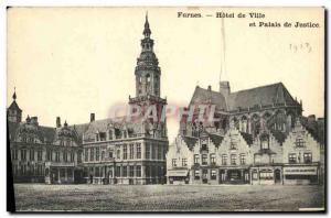 Postcard Furnes Old City Hall and courthouse