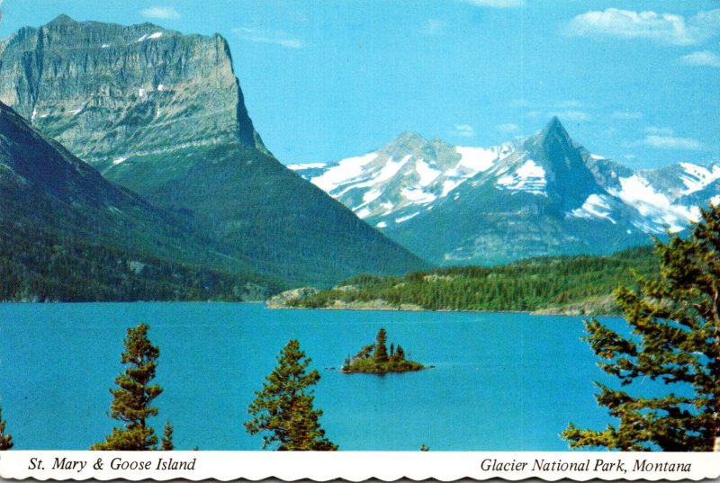 Montana Glacier National Park St Mary Lake & Goose Island