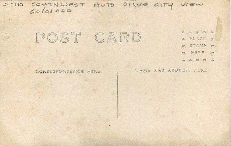 Autos C-1910 Southwest Auto Drive City View Colorado RPPC real photo 5848