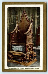 UNITED KINGDOM ~  CORONATION CHAIR Westminster Abbey c1910s  Royalty Postcard