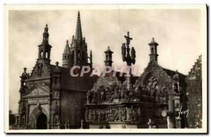 Old Postcard Guimiliau Finistere The Church and Calvary