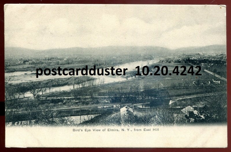 h3219 - ELMIRA NY Postcard 1900s Birds Eye View