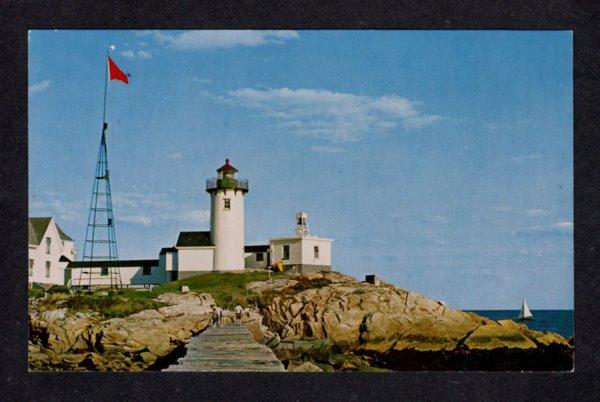 MA Eastern Pt Light  Lighthouse Gloucester Cape Ann Mass Massachusetts Postcard