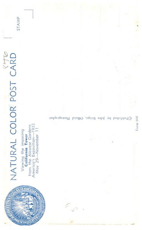 Pacific Intnational Exposition California Tower