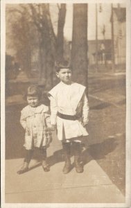 Marion Indiana RPPC 1911 Robert and Joseph Flinn Boys W Fifth St Postcard U14