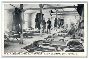 US National Army Cantonment Camp Sherman Chilicothe Ohio OH Barracks Postcard