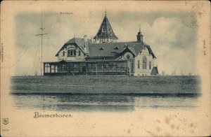 Bremerhaven Germany Wireless Station? Yacht Club? Image on Postal Card