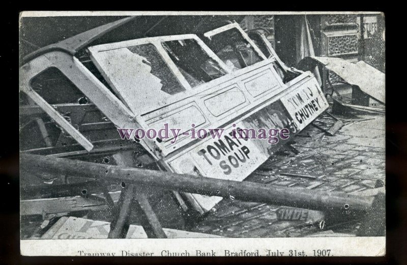 tp2219 - Yorkshire - Tram Disaster , Church Bank , Bradford, July 1907- postcard