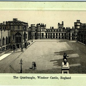 c1890s Jersey Coffee Quadrangle Windsor Castle England Trade Card Photo-Lith C27