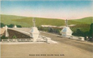 Postcard 1930s Massachusetts Millers French King Bridge Hand colored 23-11305