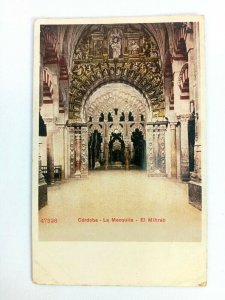 Vintage Postcard Cordoba La Mezquita El Mihrab Mosque-Cathedral Spain