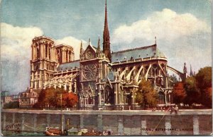 Notre Dame Cathedral Paris France Raphael Tuck Oilette Series 945 Postcard UNP