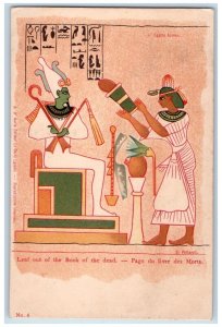 c1905 Egypt Hiero Glyphics Leaf Out Of The Book Of The Deal Antique Postcard