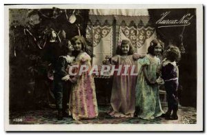 Old Postcard Fancy Doll Happy Christmas