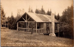 Real Photo Postcard Beechnut, Rose's Camps in Grand Lake Stream, Maine