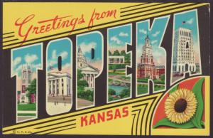 Greetings From Topeka,KS Postcard