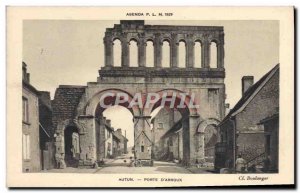 Old Postcard Autun Porte D & # 39Arroux