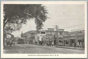 DERRY NH WEST BROADWAY ANTIQUE POSTCARD