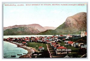 Birds Eye View Metlakatla Alaska AK 1908 DB Postcard V9