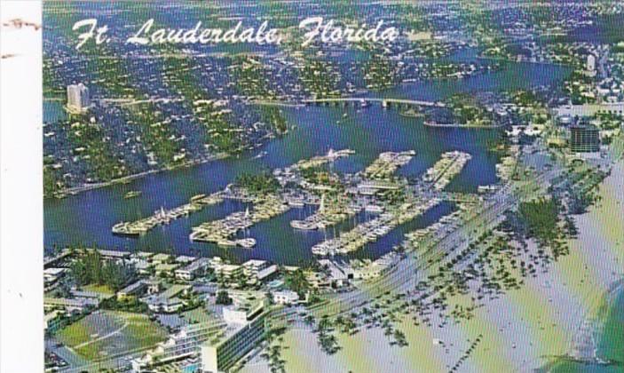 Florida Fort Lauderdale Aerial View Of Bahia Mar Yacht Basin