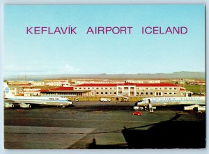 Iceland Postcard Keflavik Airport on Reykjones Peninsula c1950's Vintage
