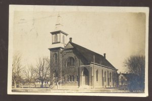 RPPC STROMSBURG NEBRASKA BAPTIST CHURCH VINTAGE REAL PHOTO POSTCARD