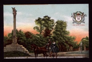 Ireland  Vintage Postcard Phoenix Monument Dublin Early 1900  Very Fine