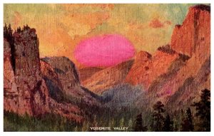 California Yosemite Valley ,  Artist painted