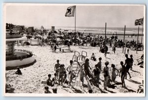 Belgium Postcard Ostend Beach Pleasures c1950's Vintage Posted RPPC Photo