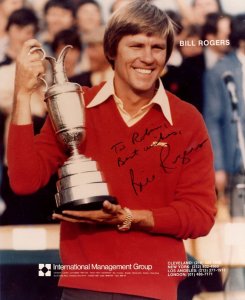 Bill Rogers Vintage Golf Large 10x8 Hand Signed Photo