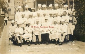 NJ, Atlantic City, RPPC, Shelburne Hotel, 1921 Chef & Kitchen Staff, Fred Hess