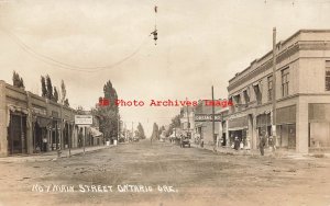 OR, Ontario, Oregon, RPPC, Main Street, Business Section, Pacific Photo No 7