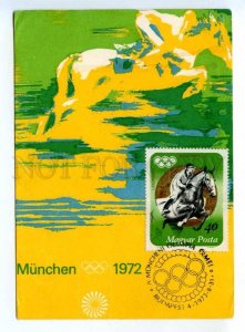 419661 HUNGARY 1973 year Munich Olympics 72 year equestrian sport maximum card