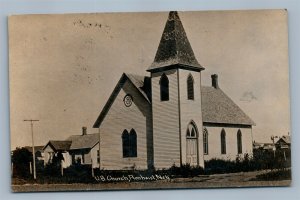 AMHERST NE UB CHURCH 1915 ANTIQUE REAL PHOTO POSTCARD RPPC
