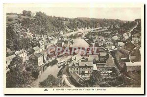 Old Postcard View from Dinan Viaduct Lanvallay