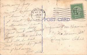 MILWAUKEE WISCONSIN- CAR FERRY CLEARING EIGHTH ST BRIDGE POSTCARD 1943 PSTMK